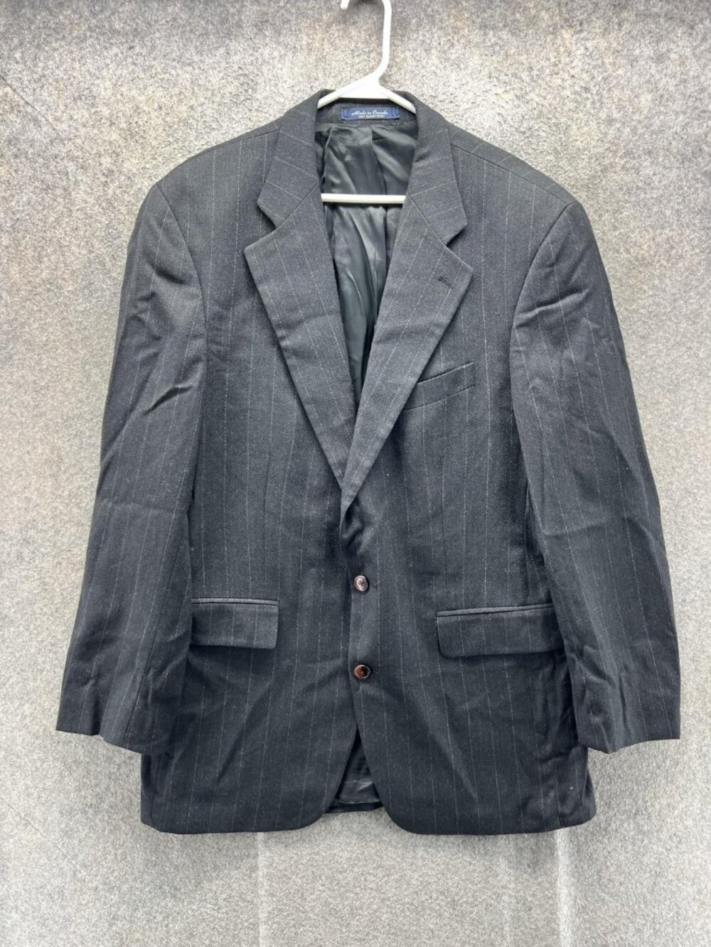Ralph Lauren Jacket Mens 44R Gray Wool Pinstripe Two Button Sport Coat Canada